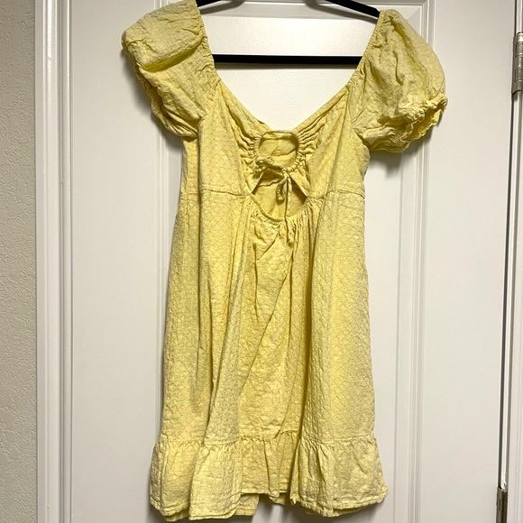Yellow Puffy Sleeve Wild Fable Dress - Picture 4 of 4